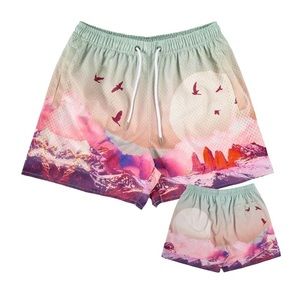 YoungLA Block Party Shorts - Sedona Sunrise - Size L
